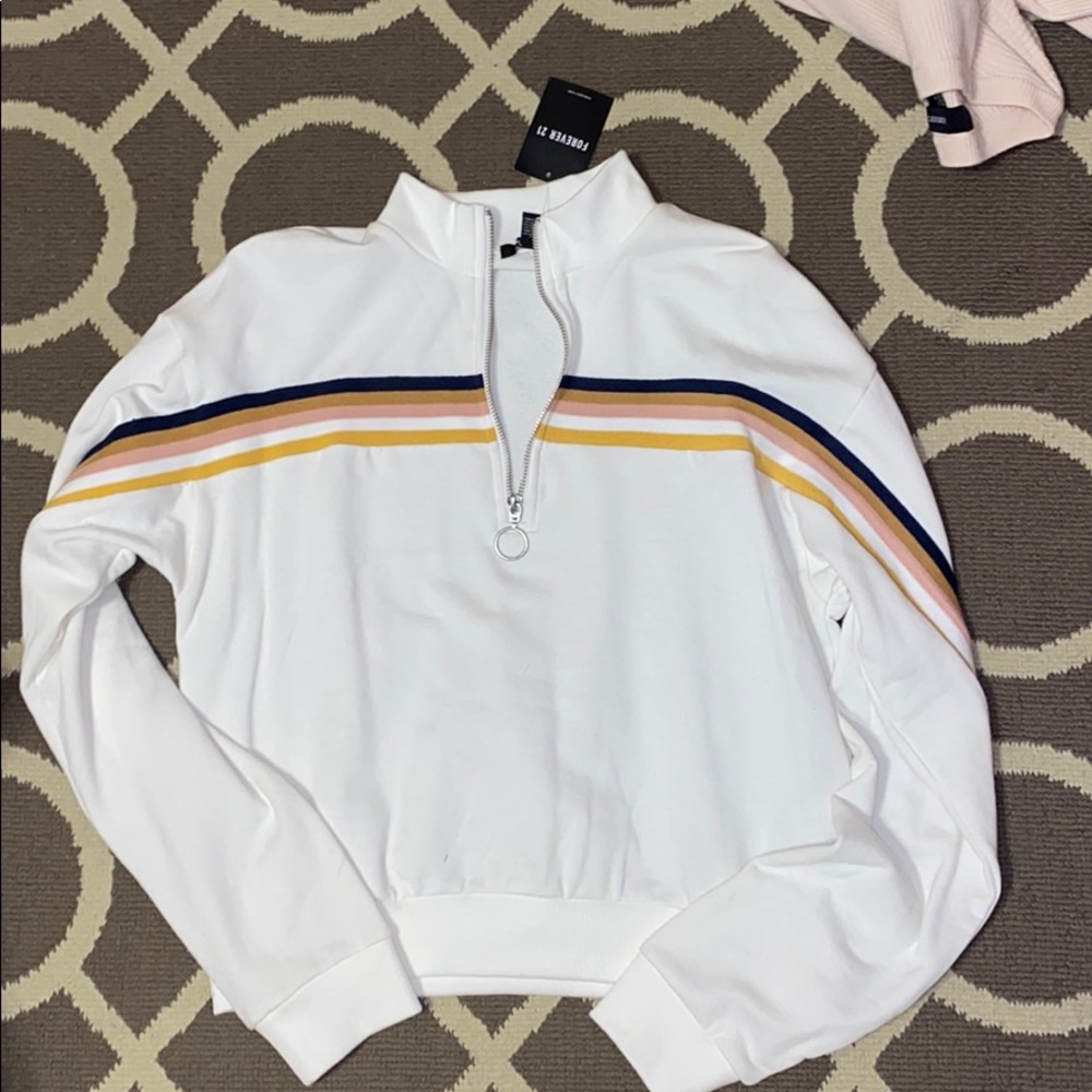white sweatshirt
